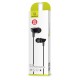 USAMS earphones με μικρόφωνο EP-37, 10mm, 1.2m, μαύρα