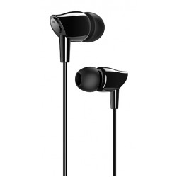 USAMS earphones με μικρόφωνο EP-37, 10mm, 1.2m, μαύρα