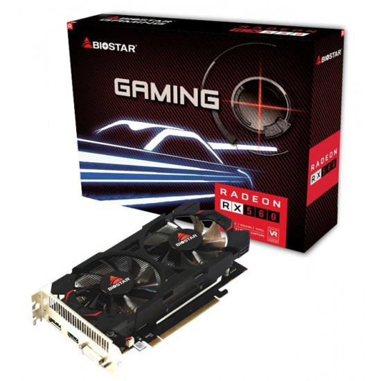 BIOSTAR VGA AMD Radeon RX560 VA5615RF41 Dual Cooling, GDDR5 4GB, 128bit