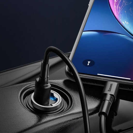 BASEUS φορτιστής αυτοκινήτου Tiny Star VCHX-A0G, USB 30W, γκρι