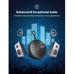 VTIN φορητό ηχείο VNBH221AC, bluetooth, IPX5, 4W RMS, 1000mAh, μαύρο