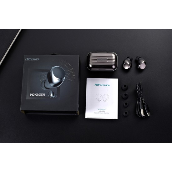 HIFUTURE earphones Voyager με θήκη φόρτισης, true wireless, titanium