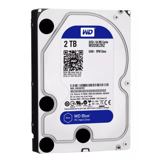 WD Blue Σκληρός Δίσκος WD20EZRZ 2TB, 3.5", 64MB Cache, 5400RPM, 6Gb/s