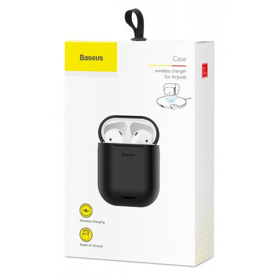 BASEUS θήκη ασύρματης φόρτισης WIAPPOD-01 για Apple Airpods, μαύρη
