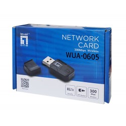 LEVELONE Wireless USB Network Adapter N300 WUA-0605, 300Mbps, Ver. 2.0