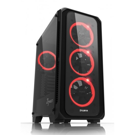 ZALMAN PC case Z7 Neo, 420x213x460mm, 4x fan, διάφανο εμπρός-πλαϊνό