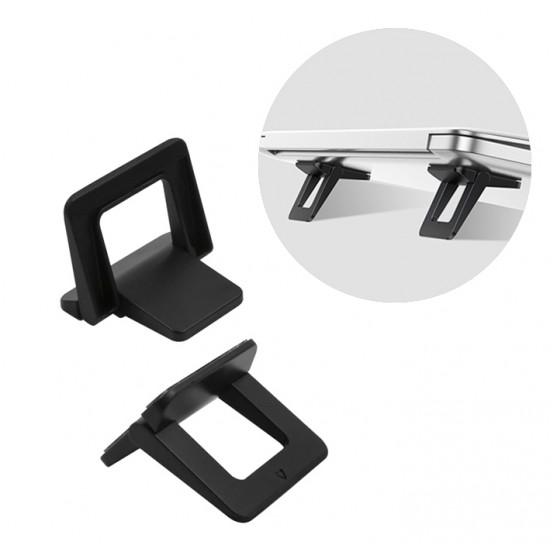 USAMS βάσεις για laptop & tablet US-ZJ054, μαύρες, 2τμχ