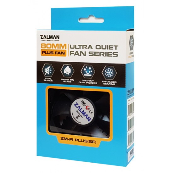 ZALMAN ανεμιστήρας ZM-F1 PLUS (SF), Ultra Quiet, 80mm, 12V 3pin