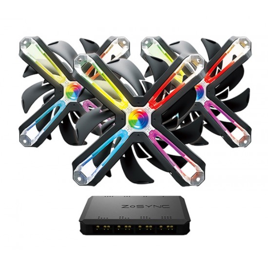 ZALMAN RGB LED kit ανεμιστήρων ZM-SF120A3, Z-Sync controller & 3x SF120