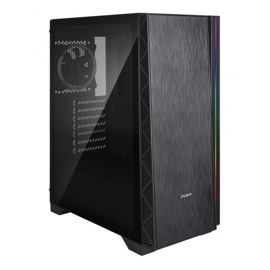 ZALMAN PC case Z3 NEO, mid tower, 410x210x480mm, 2x fan, διάφανο πλαϊνό